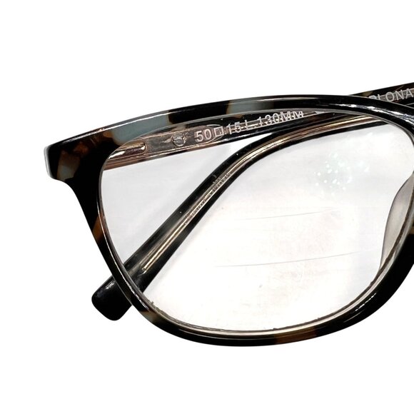 Ellen Tracy Pamplona Eye Glass Frames Only Teal Tortoise Shell 50 15 130 - Picture 6 of 12